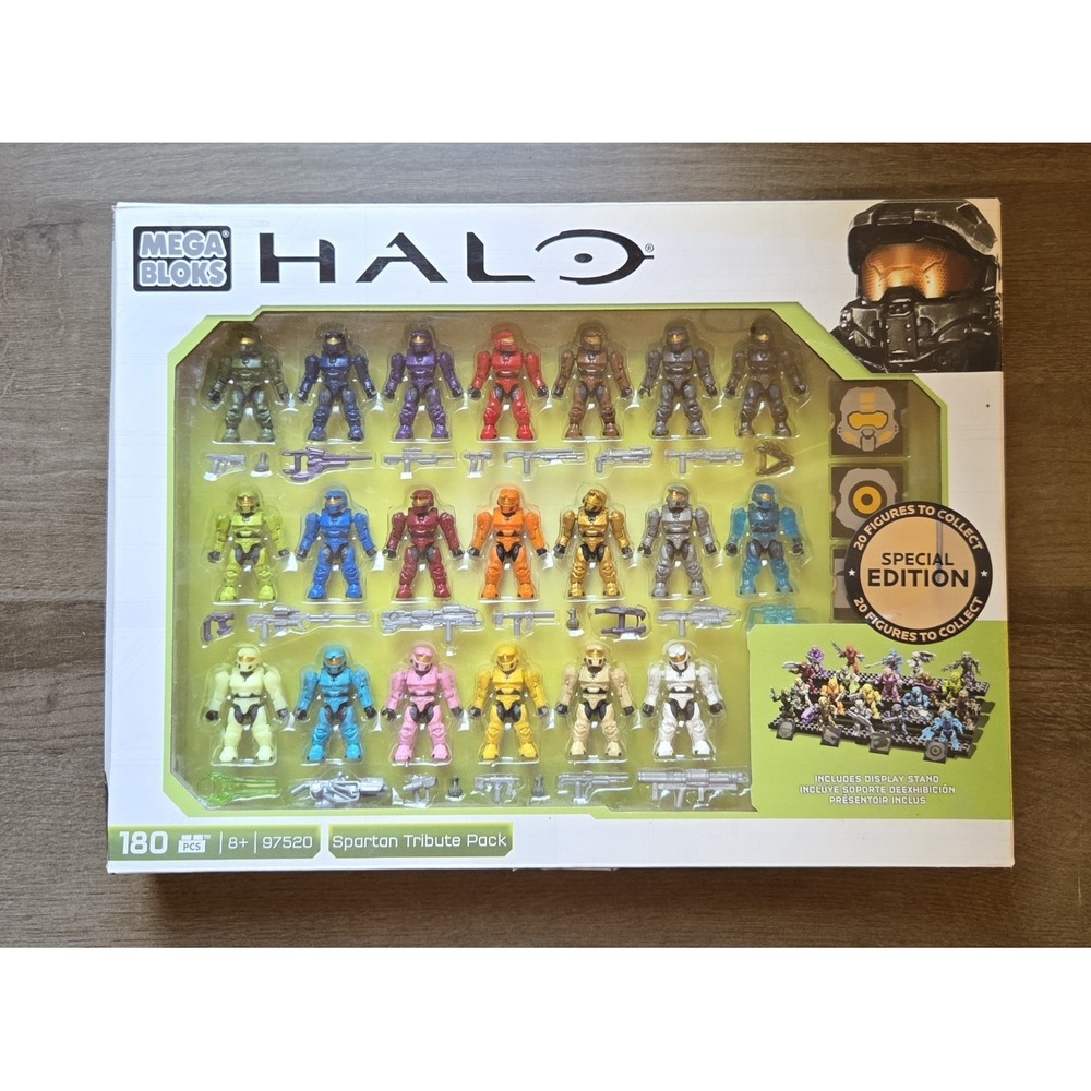 Halo Mega Bloks Spartan Tribute Pack Special Edition 20 Mini Figures Complete